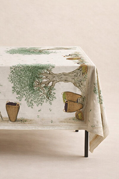 dekomall home & living Τραπεζομάντηλο από βαμβάκι Olive Trees-MSOR016