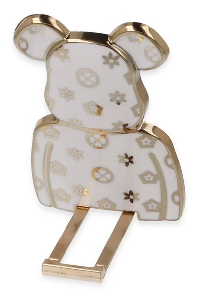 Generic Brand Newface Astro Stand Teddy Bear Patterned - White