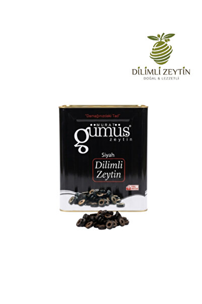 murat gümüş zeytinyağı Siyah Dilimli Zeytin 7 Kg Net Teneke - Pizza, Salata, ...