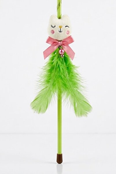 Lunaev Interactive cat toy fishing rod with plush and feather teaser