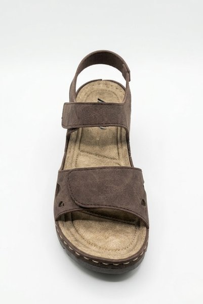 AKD AYAKKABICILIK Women's Daily Sandals with Velcro Straps, Comfortable Orthopedic Sole, Thick Sole, Summer Style