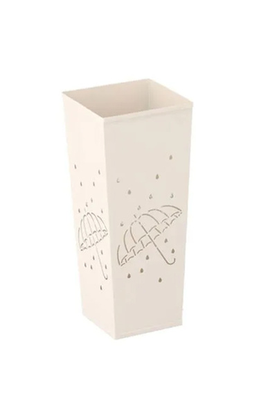 Brius Suport umbrele metalic patrat, 20x20x48 cm, alb