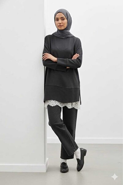 Loreen Γυναικείο χτενισμένο βαμβακερό τουνίκ με λεπτομέρεια σκίσιμο στα μανίκ...