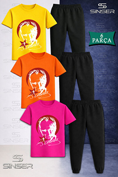 SS SİNSER Παιδικό σετ φόρμας ATATURK RED MOON STAR WHITE 3 τεμαχίων με μπλουζάκι