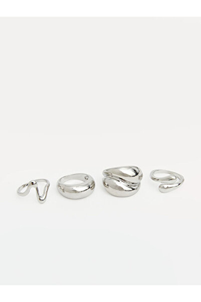 LC Waikiki Set de 4 inele pentru femei Sparkling Choices de la Shining Store