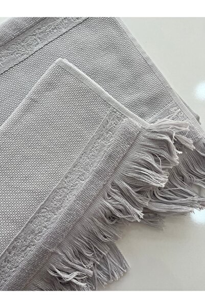 GONCA ETAMİN İŞLEMELİK SAÇAKLI ANALI KIZLI HAVLU SETİ büyük (50x90cm) küçük (...