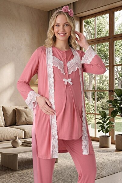 Lohussa New Season Lace Detailed Summer 100% Cotton Special Design Maternity ...