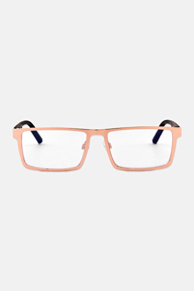 A & A Glasses نظارات القراءة المستطيلة للنساء WRJ1775S، ذهبي وردي