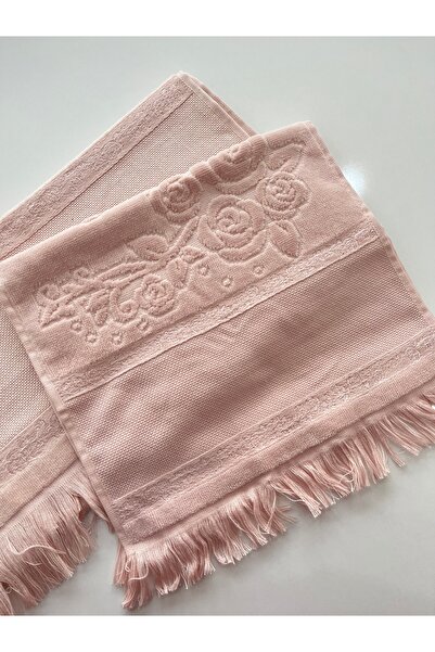 GONCA ETAMİN İŞLEMELİK SAÇAKLI ANALI KIZLI HAVLU SETİ büyük (50x90cm) küçük (...