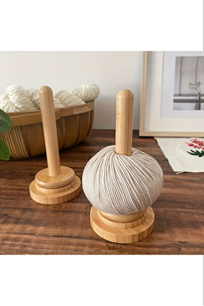 Nilberry Ahşap İplik Tutucu Döner Örgü Standı Yarn Holder