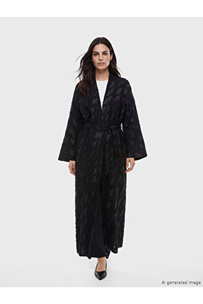 LC Waikiki Esvab • Modern & Distinctive Shawl Roba Collar Belted Women's Ferace