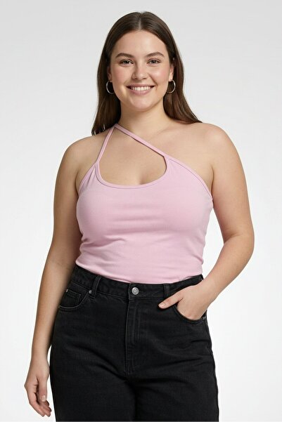 Catherine Malandrino Women Round Neck Heather Sleeveless Tank Top, Lavender