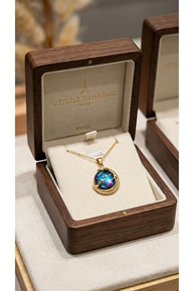 İNN JEWELLERY Steel Necklace Anti-Tarnish Galaxy (2 Years Importer Warranty)