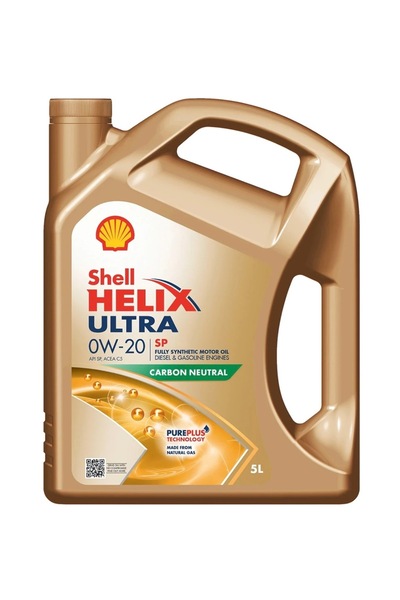 SHELL Helix Ultra 0W-20 5 Litre Tam Sentetik Motor Yağı Yeni Nesil Motorlar