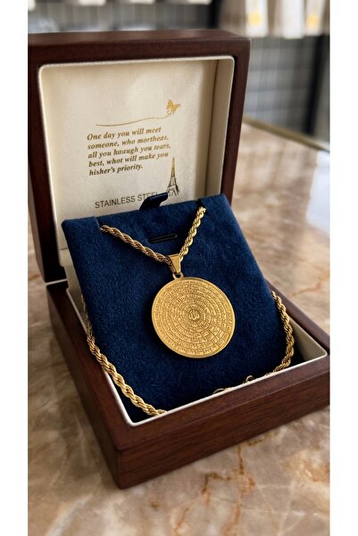 İNN JEWELLERY 316 L Steel Necklace, Anti-Tarnish, Anti-Allergic, with 99 Name...