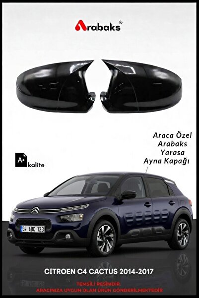 Arabaks CITROEN C4 CACTUS 2014-2017 Yarasa Ayna Kapağı 2'li Takım (BATMAN TİP...