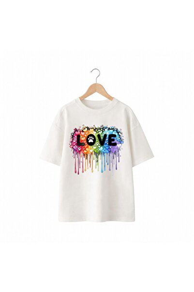 playwear Tricou cu imprimeu Love O Harfi pati, 100% bumbac, supradimensionat,...