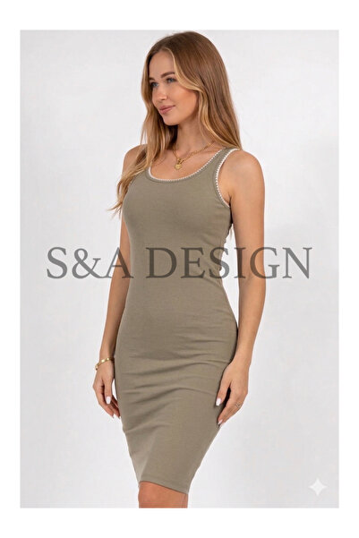 S&A DESIGN Strappy Above-Knee Dress with Embroidery Detail