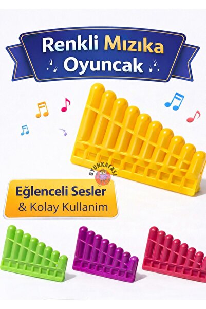 OYUNKAFASI Renkli Mızıka Oyuncak 1 Adet| Çocuklar İçin Müzik Aleti |Eğitici N...