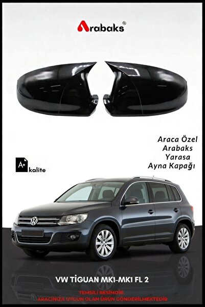 Arabaks VW TİGUAN MK1-MK1 FL 2 Yarasa Ayna Kapağı 2'li Takım (BATMAN TİP, DAY...