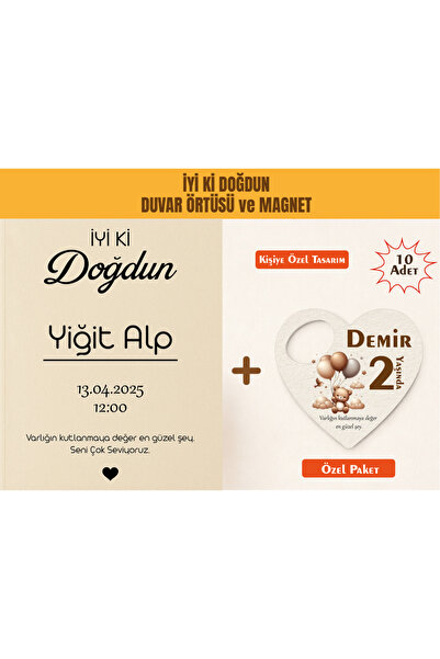 Jozia Kişiye Özel Doğum Günü Duvar Flaması /Kişiye Özel Resimli Açacak Magnet...