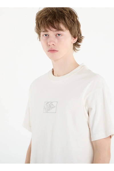 Vans VN000RAPC9F1 BLOCKED BOX LOOSE SS Beyaz Yuvarlak Yaka Normal Düz Erkek T-Shirt
