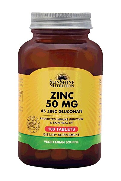 Sunshine Nutrition Zinc 50Mg Infused With Zinc Gluconate Promotes Immune Func...