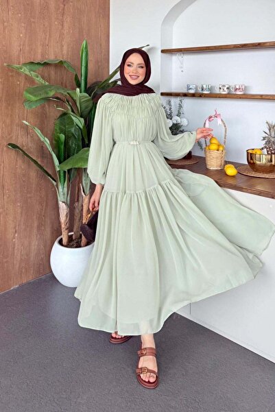 Hazamoda Φόρεμα Σιφόν Νιλούφερ Μέντα