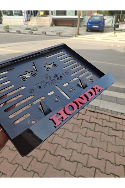 BnP LAZER Motor plakalık Honda kırmızı yazı