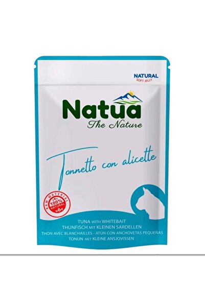 Natua ناتوا طعام رطب للقطط بالتونة مع صغار السمك 70غ