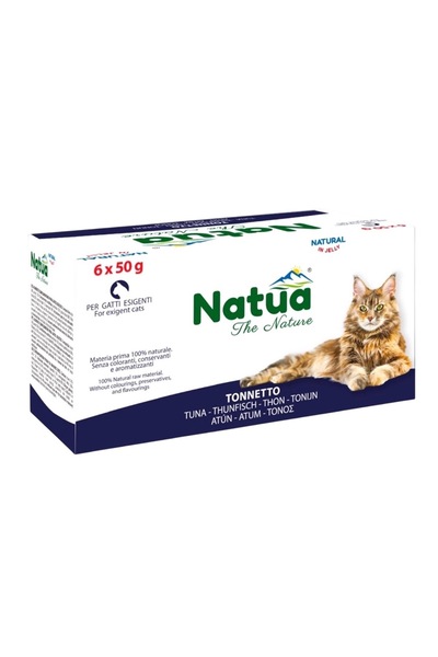 Natua Natawa Canned Wet Food for Cats 6 Pcs * 50g with Tuna