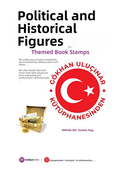 HEDİYENOMİ MühürMarket > ختم كتاب علم تركيا السياسي والتاريخي - Ex-libris - خ...
