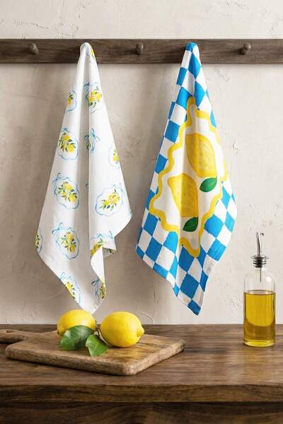 TRENDYOLMİLLA HOME Set of 2 Printed Kitchen Towels Tphss26Mh00006