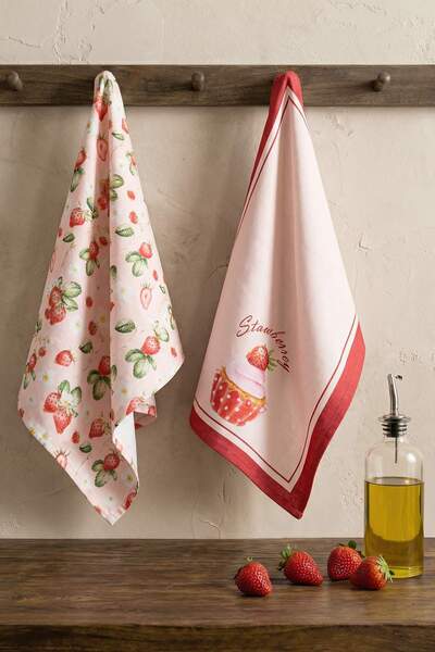 TRENDYOLMİLLA HOME 2-teiliges bedrucktes Küchentuch-Set TPHSS26MH00006