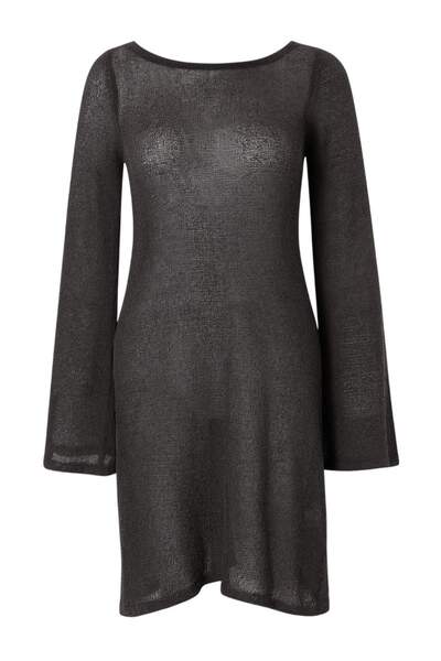 Συλλογή Trendyol Καφέ Πλεκτό Φόρεμα Παραλίας με Λεπτομέρεια στην Πλάτη Super ...