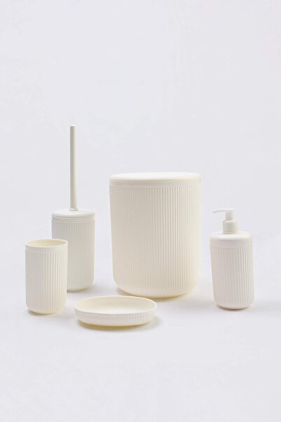 TRENDYOLMİLLA HOME Σετ μπάνιου 5 τεμαχίων σε λευκό χρώμα με ρίγες TPHSS26BST0...