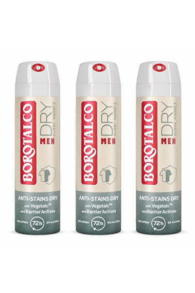 Borotalco Σετ Ανδρικό Αόρατο Αποσμητικό Σπρέι, 3 x 150 ml