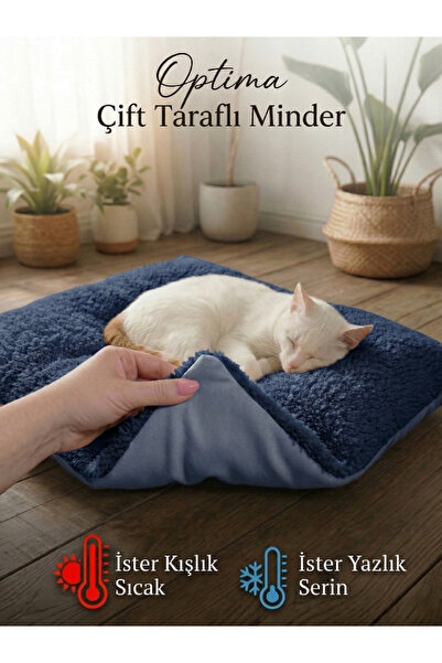 Patiderm Optima Evcil Hayvan Yatağı, Çift Taraflı Kedi ve Köpek Yatak Dört Me...