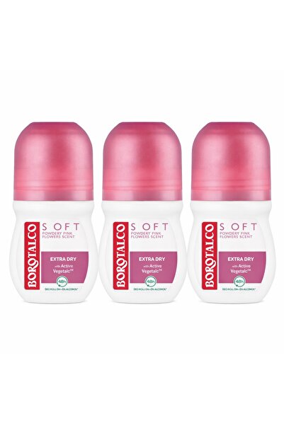Borotalco Σετ Αποσμητικό ρολ-ον Soft, 3 x 50 ml