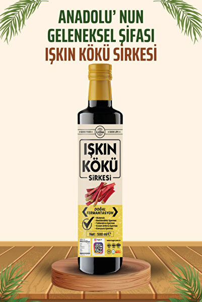 Luga Işgın - Işkın Kökü Sirkesi 500 ml - Doğal Fermantasyon, Katkısız, Gluten...