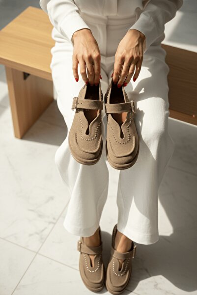 DURUNUN BUTİĞİ Παπούτσια Loafer με λεπτομέρεια από καρφιά από δέρμα μινκ (με ...