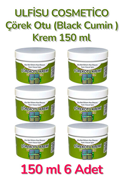 ULFİSU COSMETİCO Çörek Otu Yağlı Masaj Kremi 150 ml 6 Adet