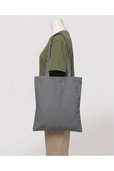 DENİMTİME Gray Tote Bag - Lightweight and Stylish Cloth Bag with Shoulder Strap