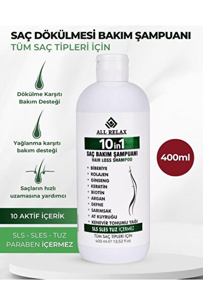 ALL RELAX SÜLFATSIZ TUZSUZ SAÇ BAKIM ŞAMPUANI BİBERİYE KOLAJEN VE KERATİN KAT...