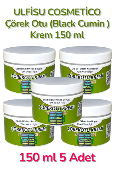 ULFİSU COSMETİCO Black Cumin Oil Massage Cream 150 ml 5 Pieces