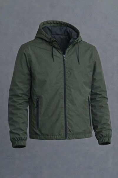 DAMGA JEANS Erkek Basic Günlük Haki Yağmurluk & Rüzgarlık