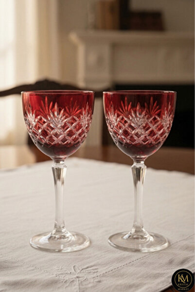 Kristal Market كأس فاخر بنمط شرابة بأرجل كريستالية