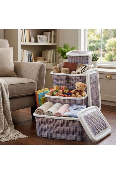 Generic 4-Piece Plastic Storage Box Set