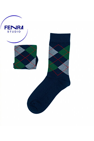 FENRA STUDIO ΚΛΑΣΙΚΕΣ ΚΑΛΤΣΕΣ ΜΕ ΜΠΛΕ ΣΧΕΔΙΟ ΜΠΑΚΛΑΒΑ