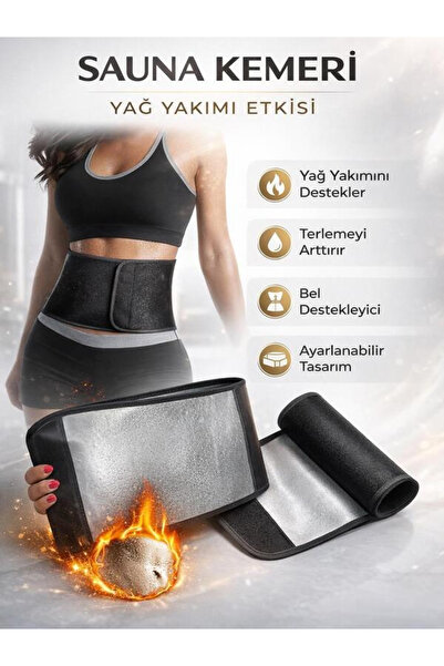 Ankaflex Medikal Unisex Termal Ter Sauna Bandı Korsesi Kilo Verme Bandı Bel M...